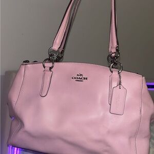 Coach Light Pink Leather Shoulder Bag